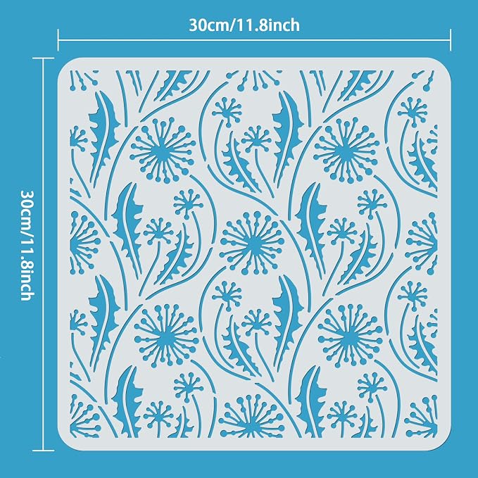 ORIGACH Dandelion Stencil Reusable Dandelion Texture Stencils - Image 3