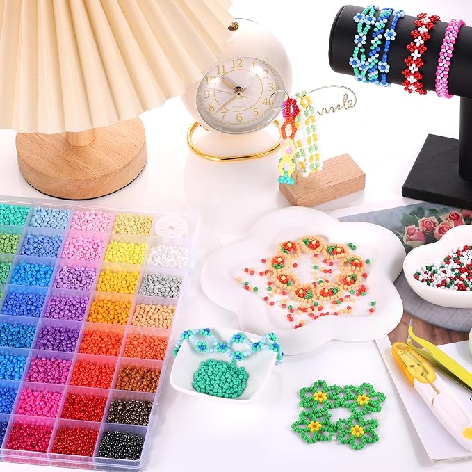 Funtopia 3mm Seed Beads Uniform, 39 Colors 8200pcs Small Beads - Image 6