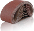 Coceca 3x21 Inches Sanding Belts (75x533mm), 12pcs 80 Grits Aluminum Oxide Sanding Belt for Belt Sander
