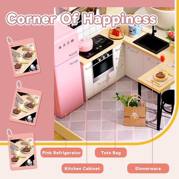 Flever Dollhouse Miniature DIY House Kit Creative Room - Image 4