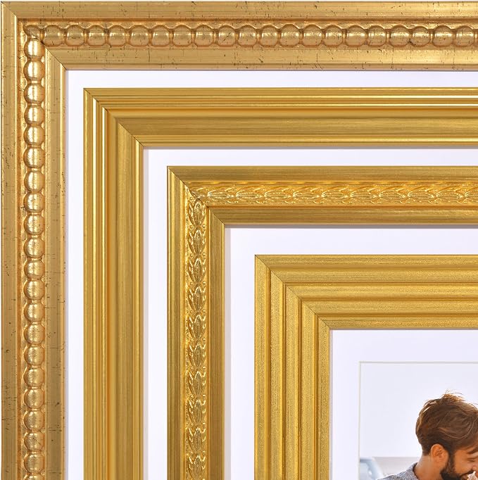 Americanflat Set of 10 Vintage Gold Frames - Image 7