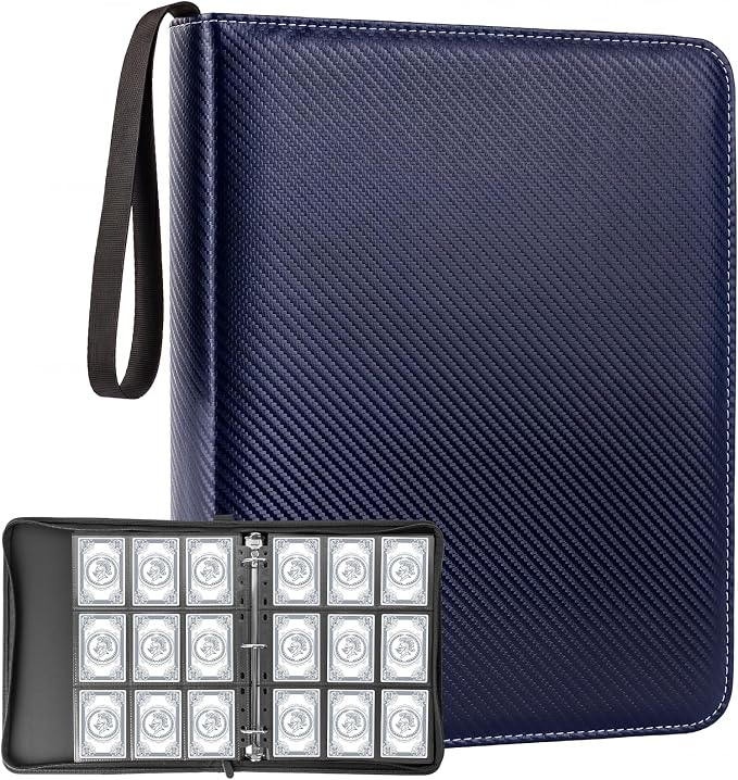 9 Pocket Card Binder, Premium Zip Trading Top Loader Binder, 720 Double Sided by Hijvxk