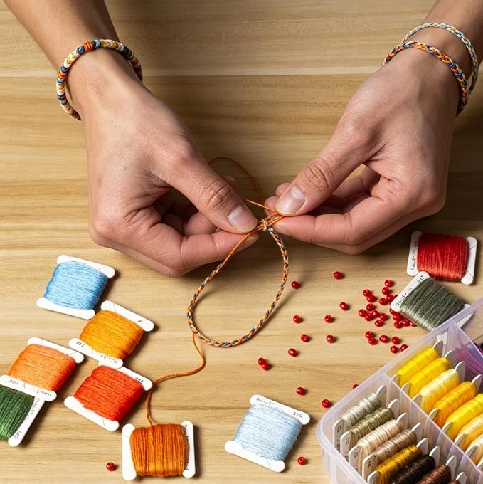 Peirich Embroidery Floss Cross Stitch Supplies, Friendship Bracelets String Kit - Image 4