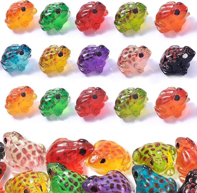 20 Pcs Mini Resin Frogs, Miniature Figurines, Tiny Frog Figurines, Mini Resin by Incinkod