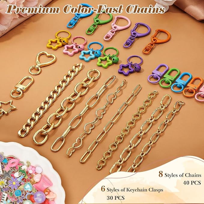 Ecoofor 561 Pcs Keychain Making Kit - Image 4