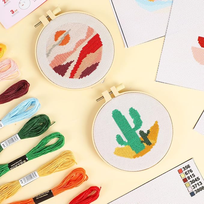 ZOIIWA 6PCS Cross Kits for Beginners DIY Embroidery Kit for Adults Boho Cross - Image 5