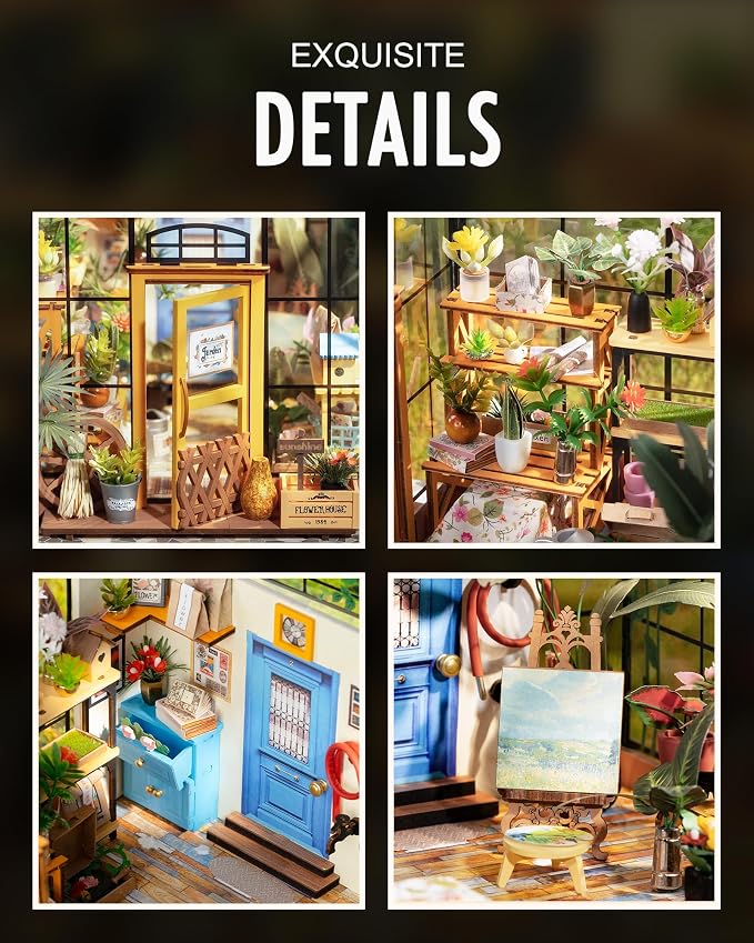 Rolife DIY Miniature Greenhouse Kit, Tiny/Mini House Making Kit - Image 8