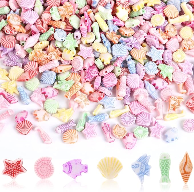 Augshy 700pcs Summer Ocean Shell Beads, Sea Seashell Beads by Augshy