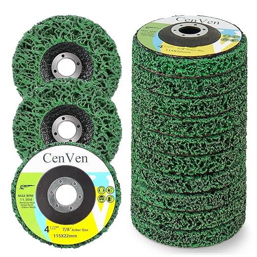 10 Pack Strip Disc Stripping Wheel for Angle Grinder 4.5'' x 7/8'', Grinding Wheels Stripper Wheels for Removing Paint, Wood, Rust Welds, Oxides of Metal