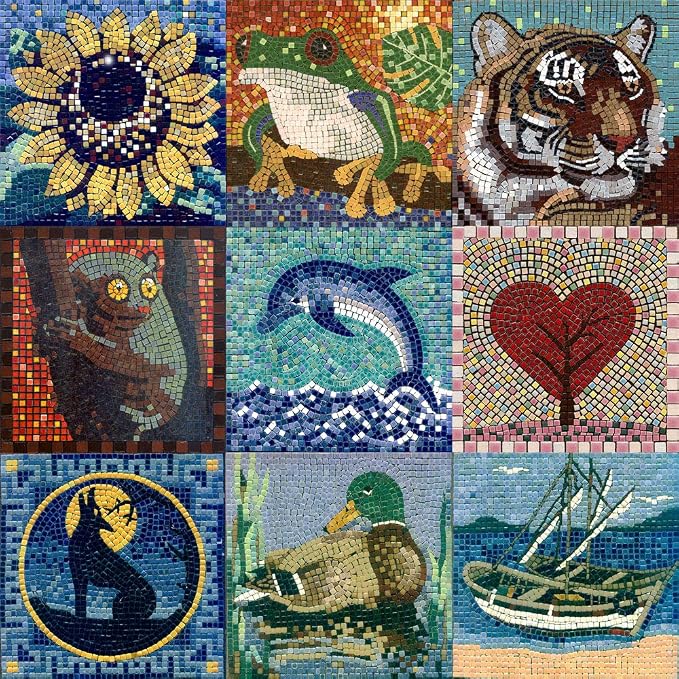 Get Creative with Our Adult Mosaic Hobby Kit, A 7-inch Square Shape Love - Image 2