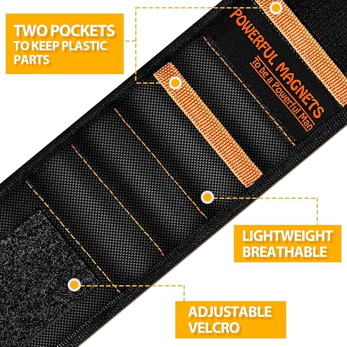 Tools Gifts for Men Stocking Stuffers Christmas - Magnetic Wristband for Holding Screws Wrist Magnet Tool Belt Holder Cool Gadgets for Men Birthday Gifts for Dad Father Women Adults Mens Gift Ideas