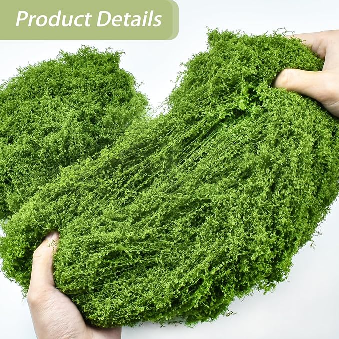 Fake Green Moss for Crafts 5.3 Oz Decorative Artificial Moss for Crafts - Image 4