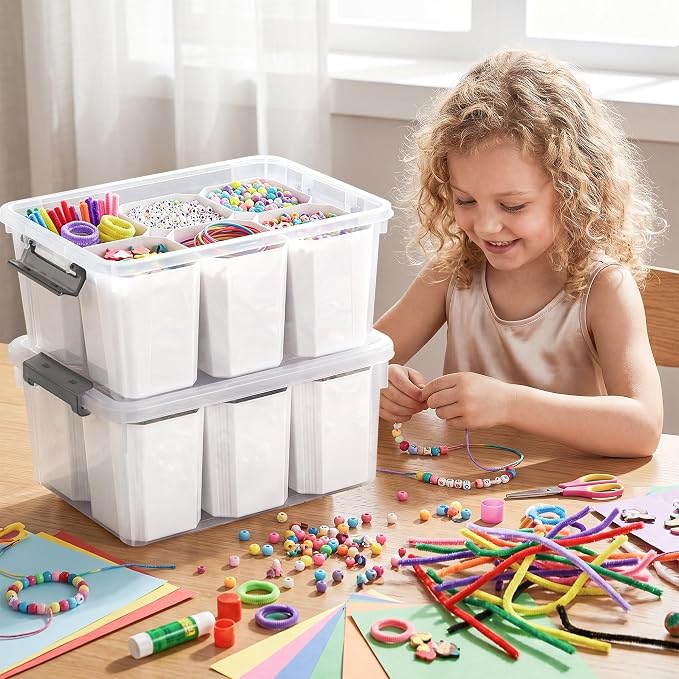 Citylife 17 QT Plastic Storage Bins Clear Storage Box - Image 3