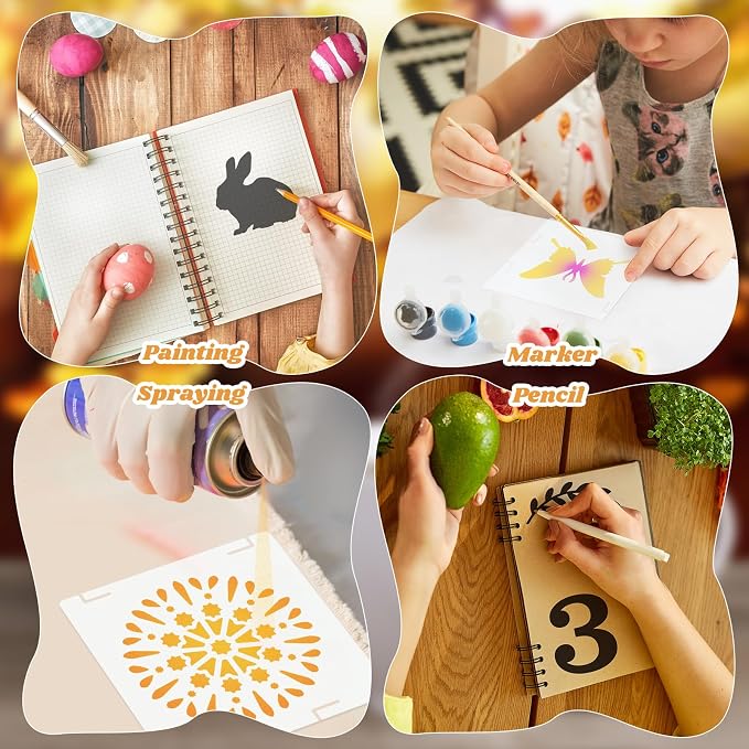 Fainne 100 Pcs 2 Inch Stencils Small Stencils - Image 4
