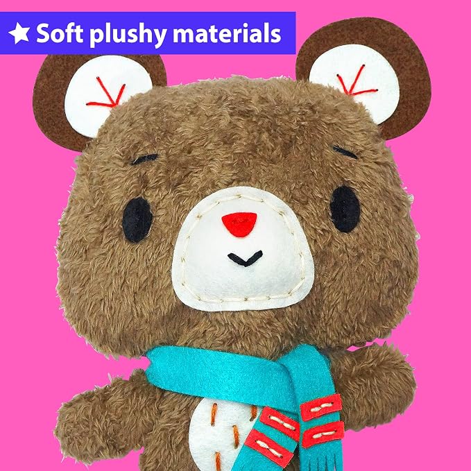 KRAFUN Teddy Bear Sewing Kit for Kids Ages 8-12 - Image 6