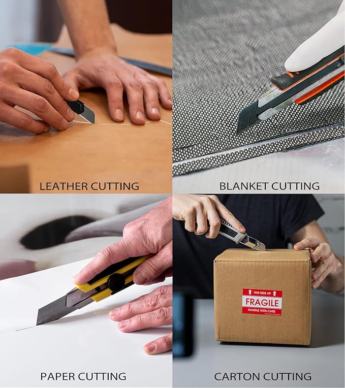 DOWELL 18mm Snap Off Blade SK5 Utility Knife Retractable Blades Box Cutter Blades (100pc)