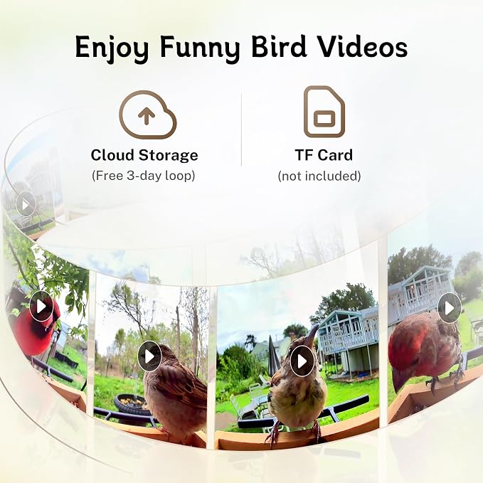 TT Nature Bird Feeder with Camera, Upgraded 1.5L Smart Birdhouse Al Identify - Image 8