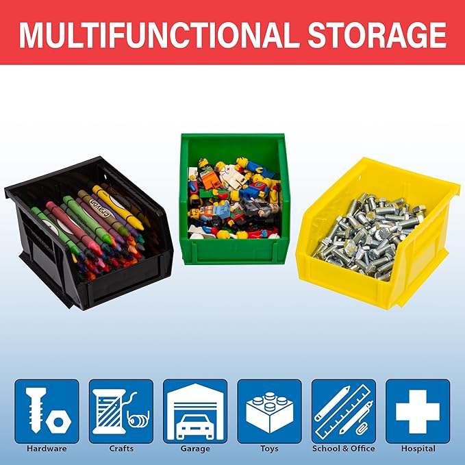 Akro-Mils 30210 AkroBins Plastic Storage Bins, Space-Saving Stackable Bins - Image 3