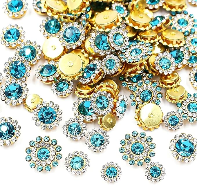 100pcs Crystal Gems Sew on Rhinestones by UYTRDVG