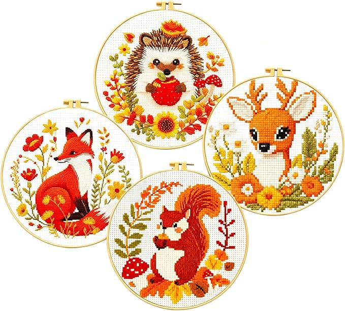Zhenqing Autumn Animals Cross Stitch Kit by ZhenqingHomeFlagship