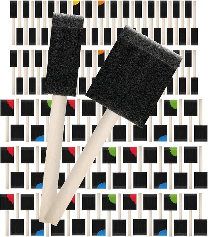 Bates Foam Paint Brushes, 120 Pack, Sponge Brushes by BatesChoice