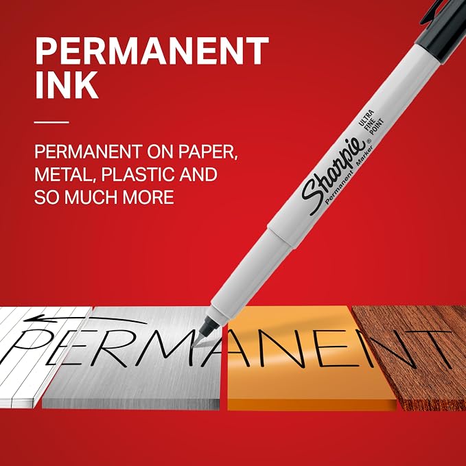 Sharpie Permanent Markers, Ultra Fine Tip, Fade Resistant - Image 2
