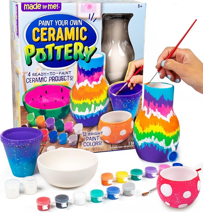 Made By Me Paint Your Own Ceramic Pottery, Fun Ceramic Painting Kit by MadebyMe