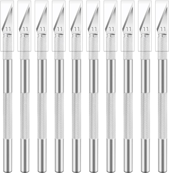 Jetmore 10 Pack Exacto Knife Set, Hobby Knife, SK-5 High Carbon Steel Craft by Jetmore