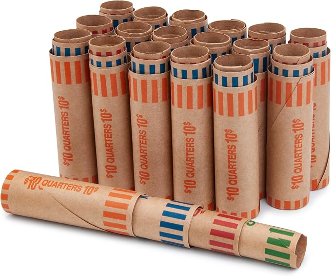 L LIKED 3072 Pcs Preformed Coin Roll Wrappers - Image 3