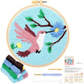 JSRQT Punch Needle Kit for Beginners, Handmade Punch Needle Embroidery Starter by JSRQT