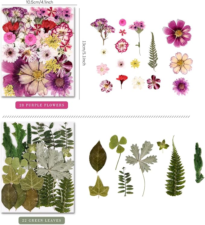 110+PCS Pressed Flowers for Resin molds Real Dried Flower Leaves for Resin - Image 3