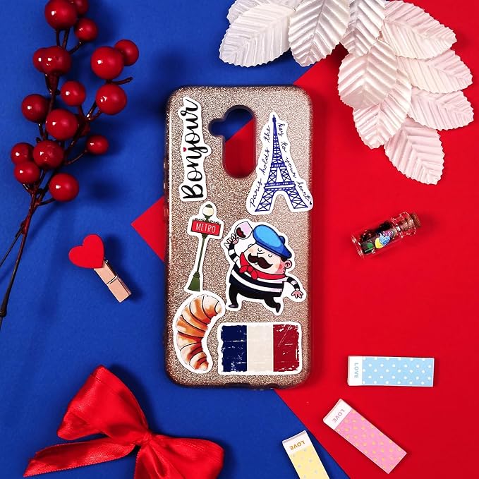 BulbaCraft 100Pcs Paris Sticker, French Stickers, Eiffel Tower Laptop Decals - Image 9