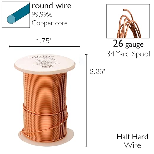 The Beadsmith Wire Elements 26-Gauge Lacquered Tarnish-Resistant Copper Wire - Image 4