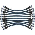 Cat8 Ethernet Cable 12 ft 10 Pack, High Speed 40Gbps 2000MHz, Braided, Blue, Compatible with Router, Modem, Laptop, PC, Gaming