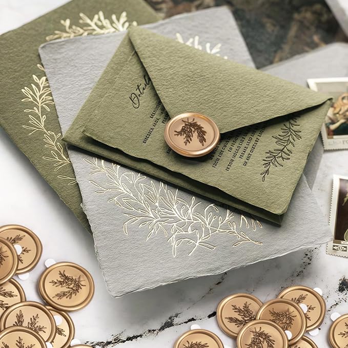 60 Pcs Wax Seal Stickers Set - Image 4