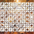 Fall Stencils 56PCS 4in Reusable Plastic Templates Fall Craft Paint Stencil DIY by BLOSSOMLAYER