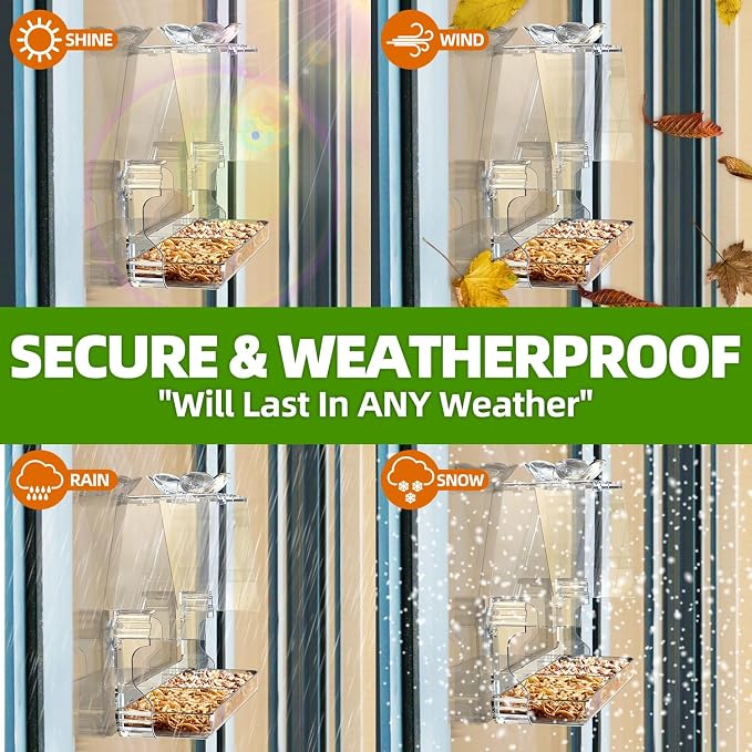 WENMIXER Window Bird Feeder - Image 4