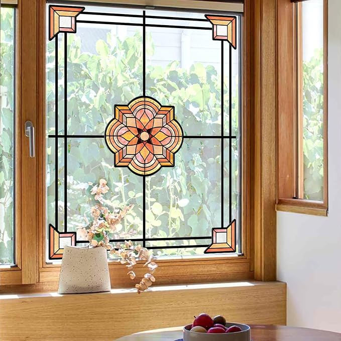 ADD.HERES Window Stickers, ‌Stained Glass Window Privacy Film, UV Blocking - Image 6