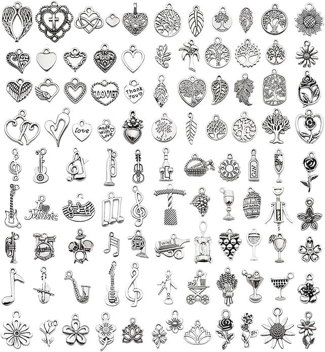Jewelry Making Charms Pendants for Bracelet Bulk lot Necklace Earrings Keychain by awaFanee