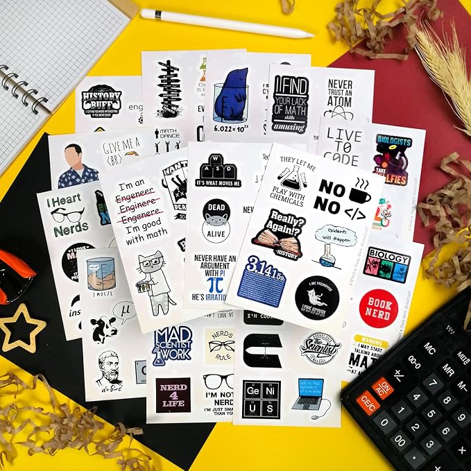 BulbaCraft 100Pcs Nerd Stickers, Cool Nerd Gifts - Image 7