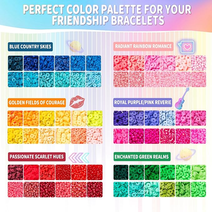 Goldwise Friendship Bracelet Kit 4 Boxes-13056 Pcs 72 Colors Bracelet Making - Image 4