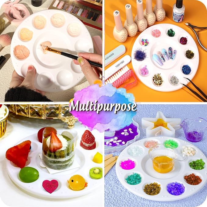 22pcs Paint Palettes, Plastic Paint Tray Palette, Paint Pallets - Image 7