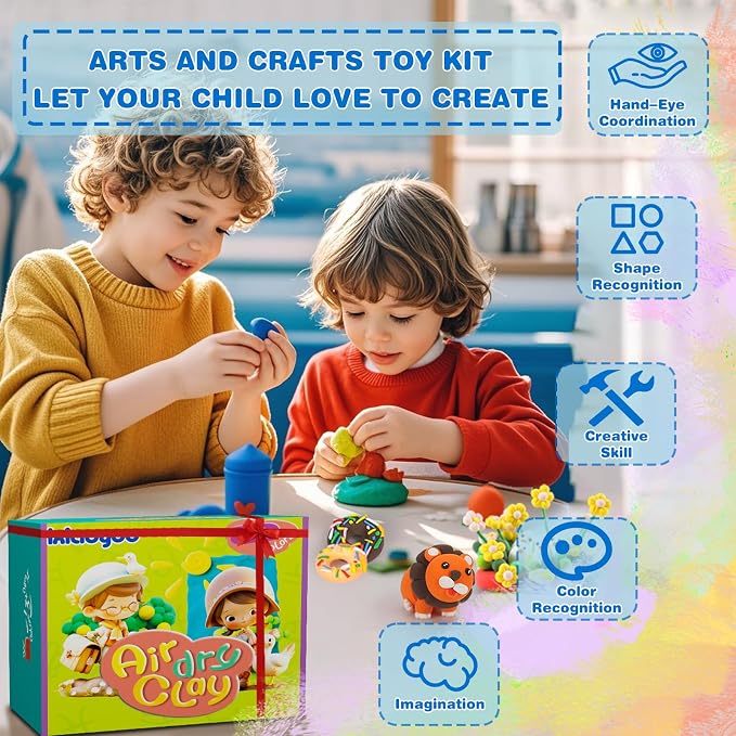 Ixiaoyoo Air Dry Clay, 92 Colors Foam Modeling Clay - Image 5