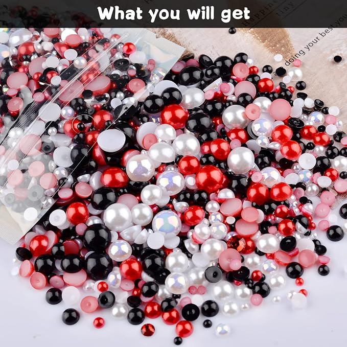 3900+ Pcs Rhinestones and Pearls Kit, 2-10mm Flatback Gems - Image 7