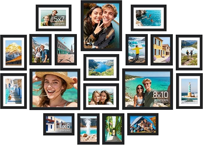 upsimples 19 Pack Picture Frames Collage Wall Decor by upsimples
