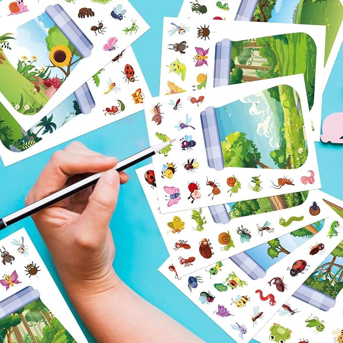 24 Sheets Insect & Bugs Jar Scene Stickers, Make Your Own Bug Jar Sticker - Image 5