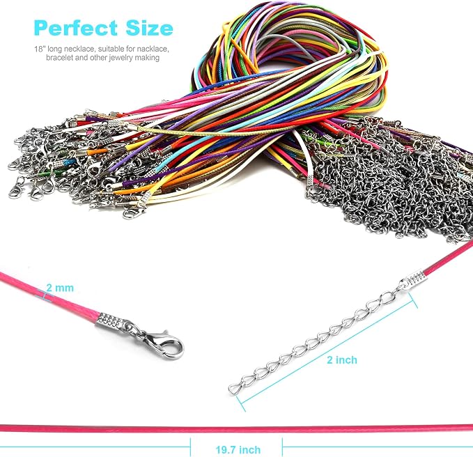 100Pcs Leather Necklace Cord - Image 3