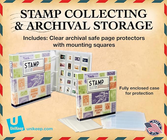 UniKeep Stamp Collection Album Binder Kit - Image 4
