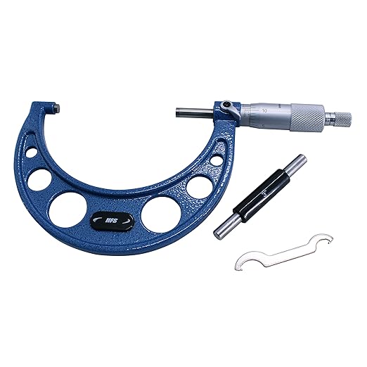 HFS(R) 3-4" Outside Micrometer with 0.0001" Accuracy, Carbide Anvil and Laser-Etched Scale