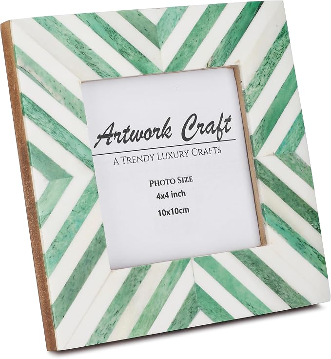 Picture Photo Frame Chevron Herringbone Art Inspired Vintage Table-Top/Wall - Image 2